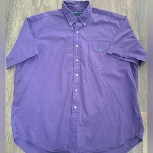 Ralph Lauren Button Down Short Sleeve Shirt Mens Size XXL